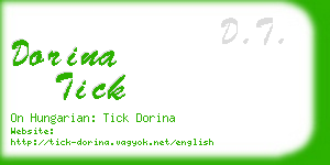 dorina tick business card